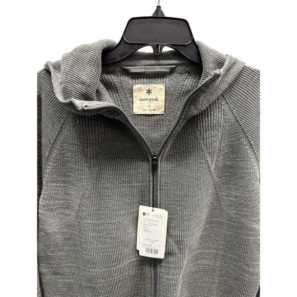 NEW Snow Peak Made in Japan Gray WG Stretch Knit Jacket Medium - Picture 4 of 5